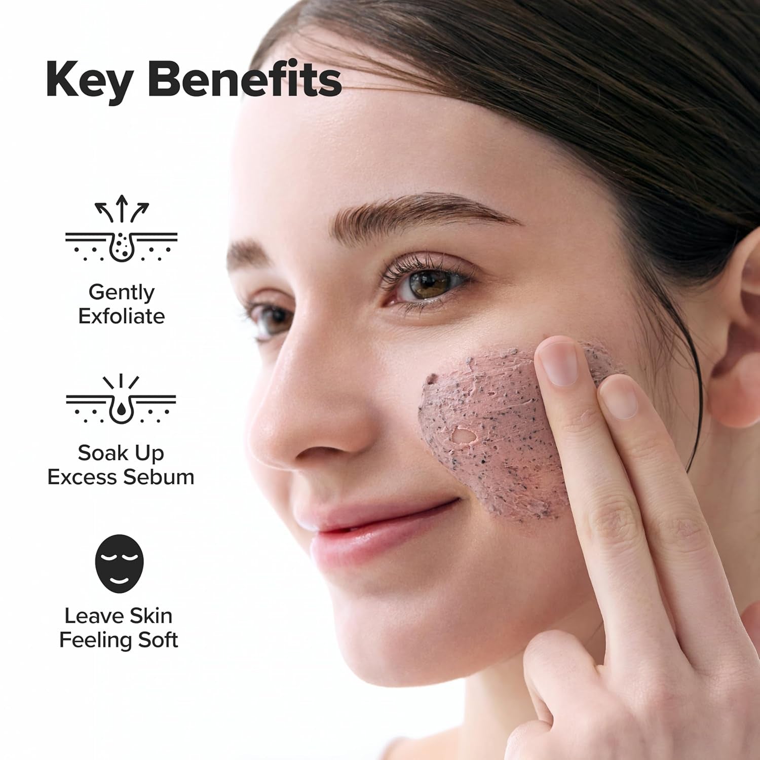 Red Bean Pore Refreshing Mask Mud Cream Hydrating Wash off Pack, Pore Cleansing Exfoliator, Korean Skin Care for Men and Women 140Ml, 4.73 Fl.Oz