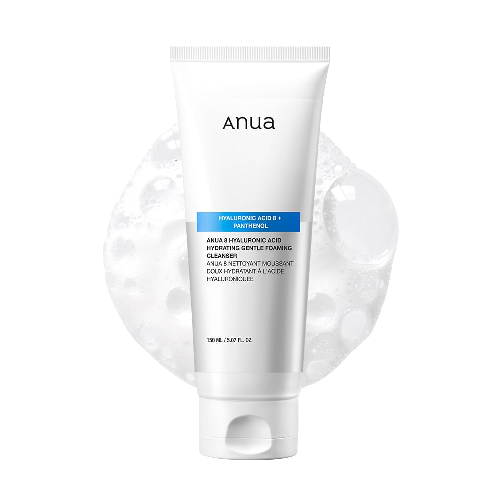 Hydrating Gentle Foaming Cleanser, Daily Face Wash for Double Cleansing, Hyaluronic Acid, Zinc, Panthenol, for Dry & Sensitive Skin, Sebum Balance Facial Cleanser, Korean Skincare, 5.07 Fl. Oz