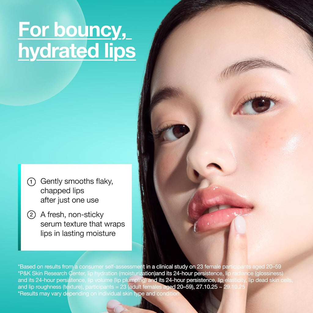 PDRN Lip Serum, Long-Lasting Hydration for Dry, Cracked Lips, Non-Sticky Moisturizing Lip Care with Salmon DNA, Hyaluronic Acid & Collagen, Korean Skincare, 0.33 Fl.Oz