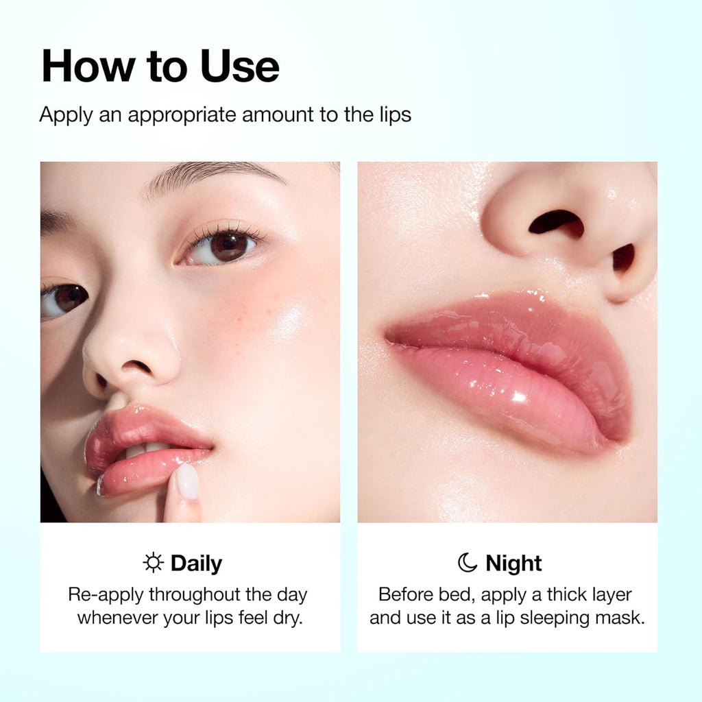 PDRN Lip Serum, Long-Lasting Hydration for Dry, Cracked Lips, Non-Sticky Moisturizing Lip Care with Salmon DNA, Hyaluronic Acid & Collagen, Korean Skincare, 0.33 Fl.Oz