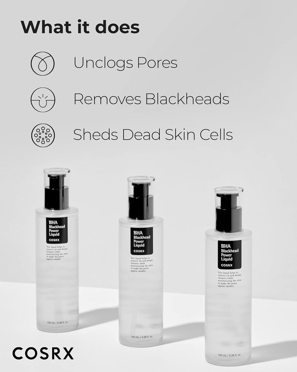 Niacinamide 2% + BHA 4% Blackhead Exfoliant Toner 3.38 Fl.Oz / 100Ml, Korean Toner, Blackhead Remover, Pore Minimizer for Enlarged Pores, for All Skin Types, Korean Skin Care