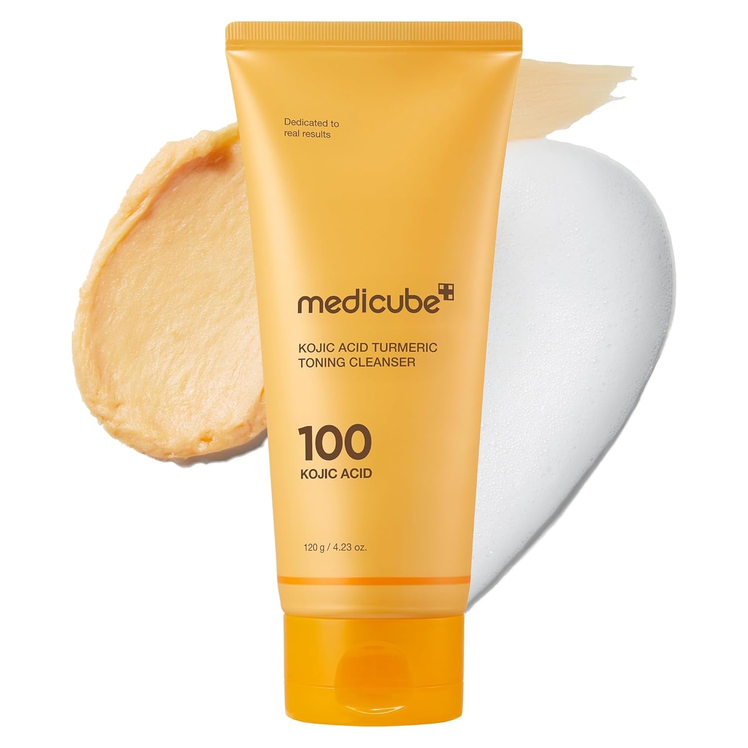 Facial Cleanser Kojic Acid Turmeric Whip Cleanser | Cleansing Foam for Brightening, Balancing | Fade Appearance of Uneven Patches & Ideal for Use after Spot Care | Korean Skincare, 4.23 Oz