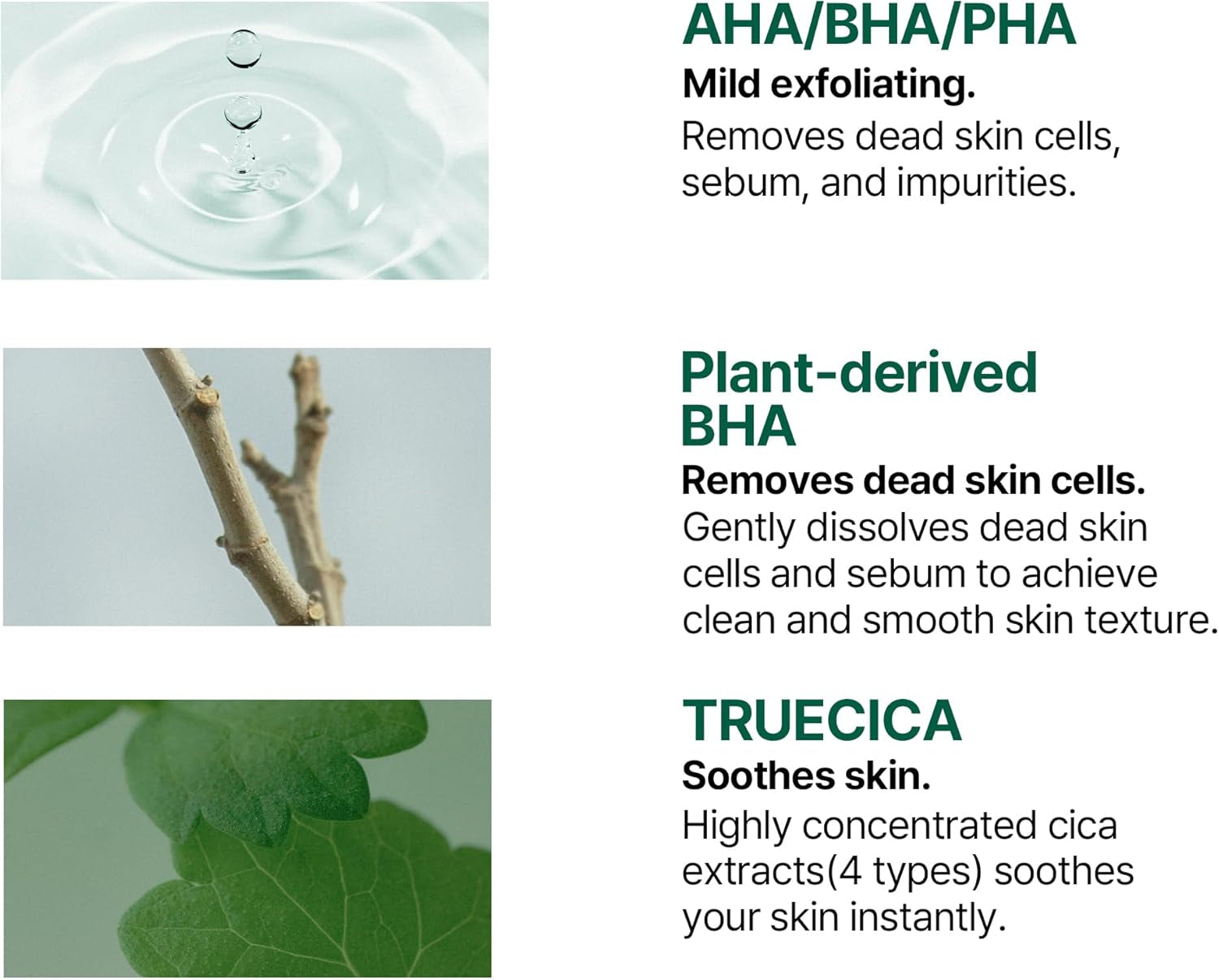 AHA BHA PHA 30 Days Miracle Truecica Clear Pad – 70 Pads – Korean Exfoliating Centella Face Toner Pads – Gently Clears Impurities, Refines Pores & Smooths Skin Texture – Korean Skin Care