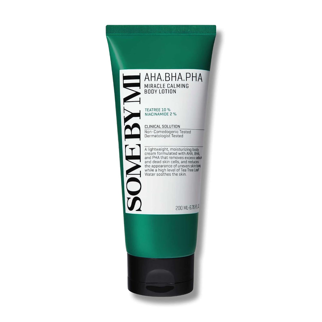 AHA BHA PHA Miracle Calming Body Lotion, 6.76 Oz – Salicylic Acid Exfoliating Body Moisturizer for Dry & Rough Skin – Daily Hydration with Centella Asiatica & Tea Tree – Korean Skin Care