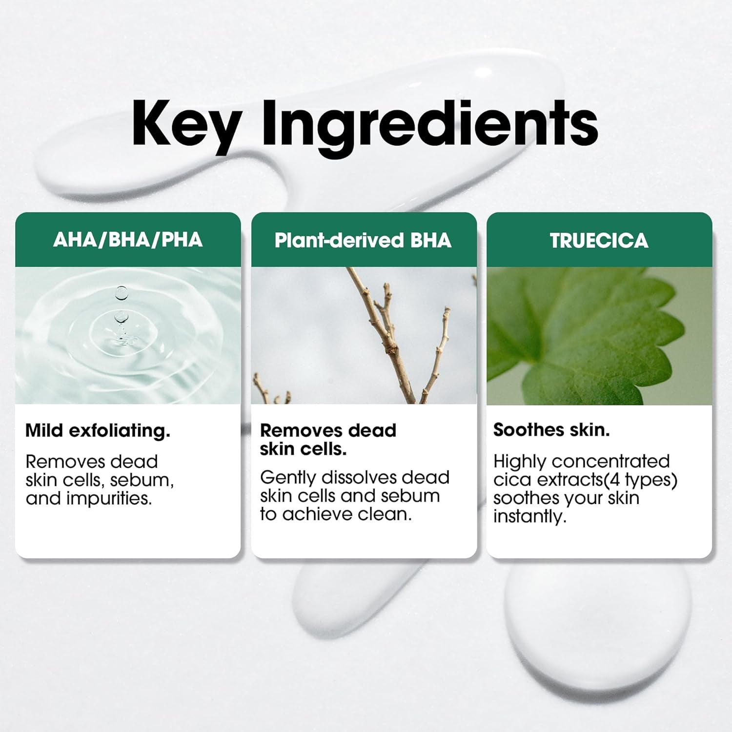 AHA BHA PHA 30 Days Miracle Truecica Clear Pad – 70 Pads – Korean Exfoliating Centella Face Toner Pads – Gently Clears Impurities, Refines Pores & Smooths Skin Texture – Korean Skin Care