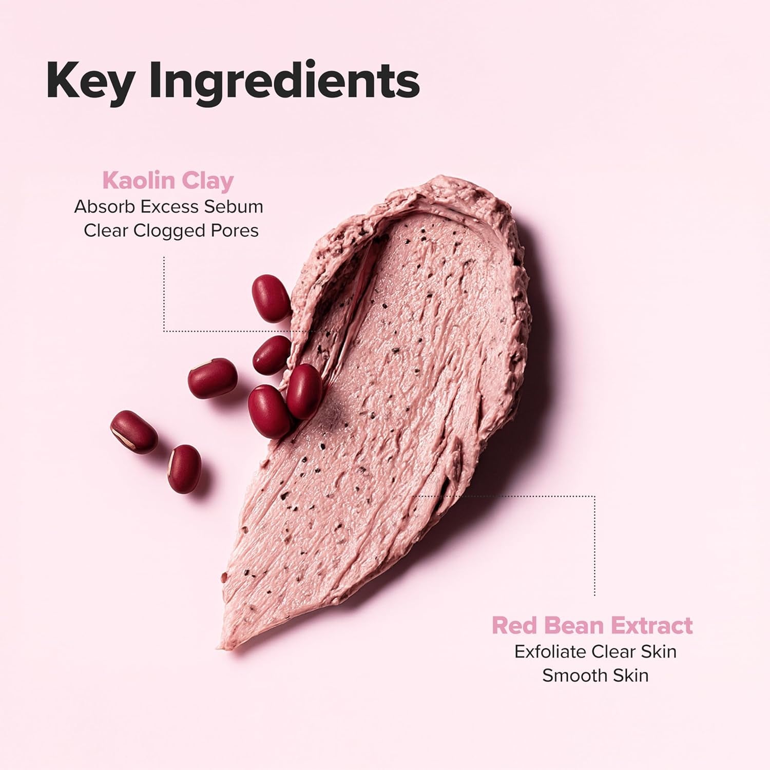 Red Bean Pore Refreshing Mask Mud Cream Hydrating Wash off Pack, Pore Cleansing Exfoliator, Korean Skin Care for Men and Women 140Ml, 4.73 Fl.Oz