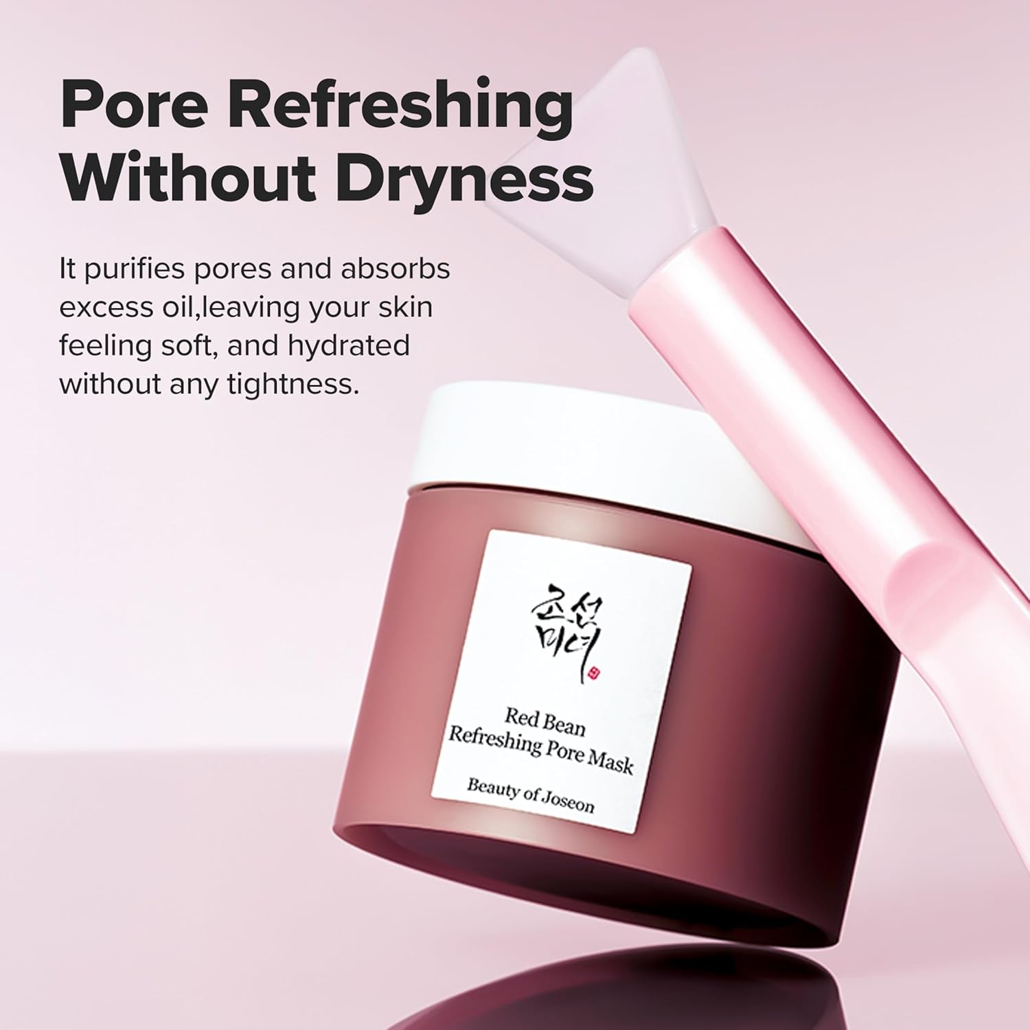 Red Bean Pore Refreshing Mask Mud Cream Hydrating Wash off Pack, Pore Cleansing Exfoliator, Korean Skin Care for Men and Women 140Ml, 4.73 Fl.Oz